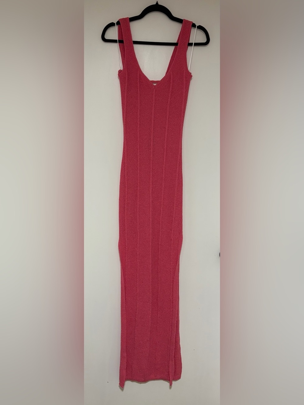 Hera Collection Women’s Pink Knitted Maxi Cover Up Size Large NWT